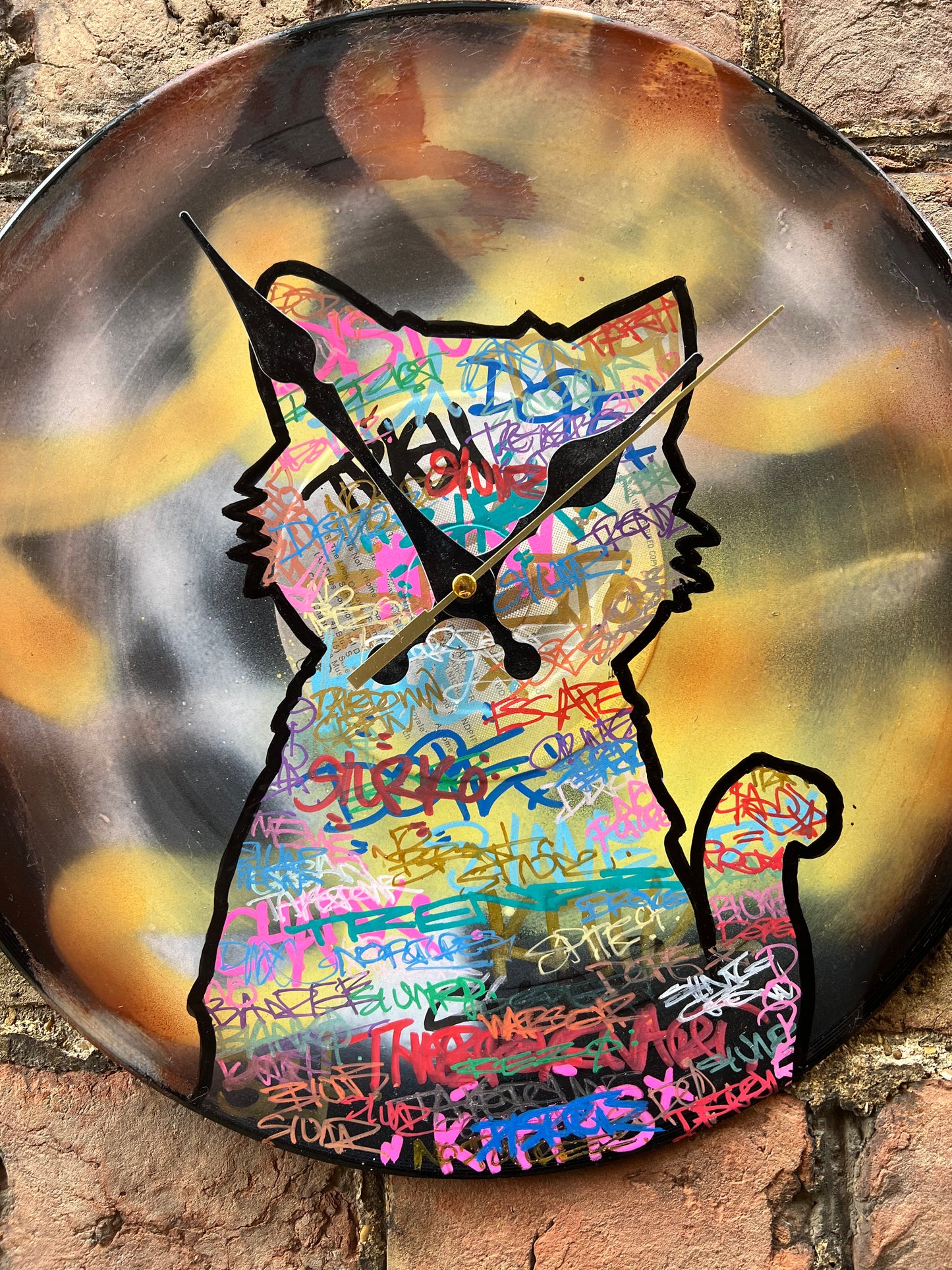 Kitty 12” Vinyl Graffiti Clock
