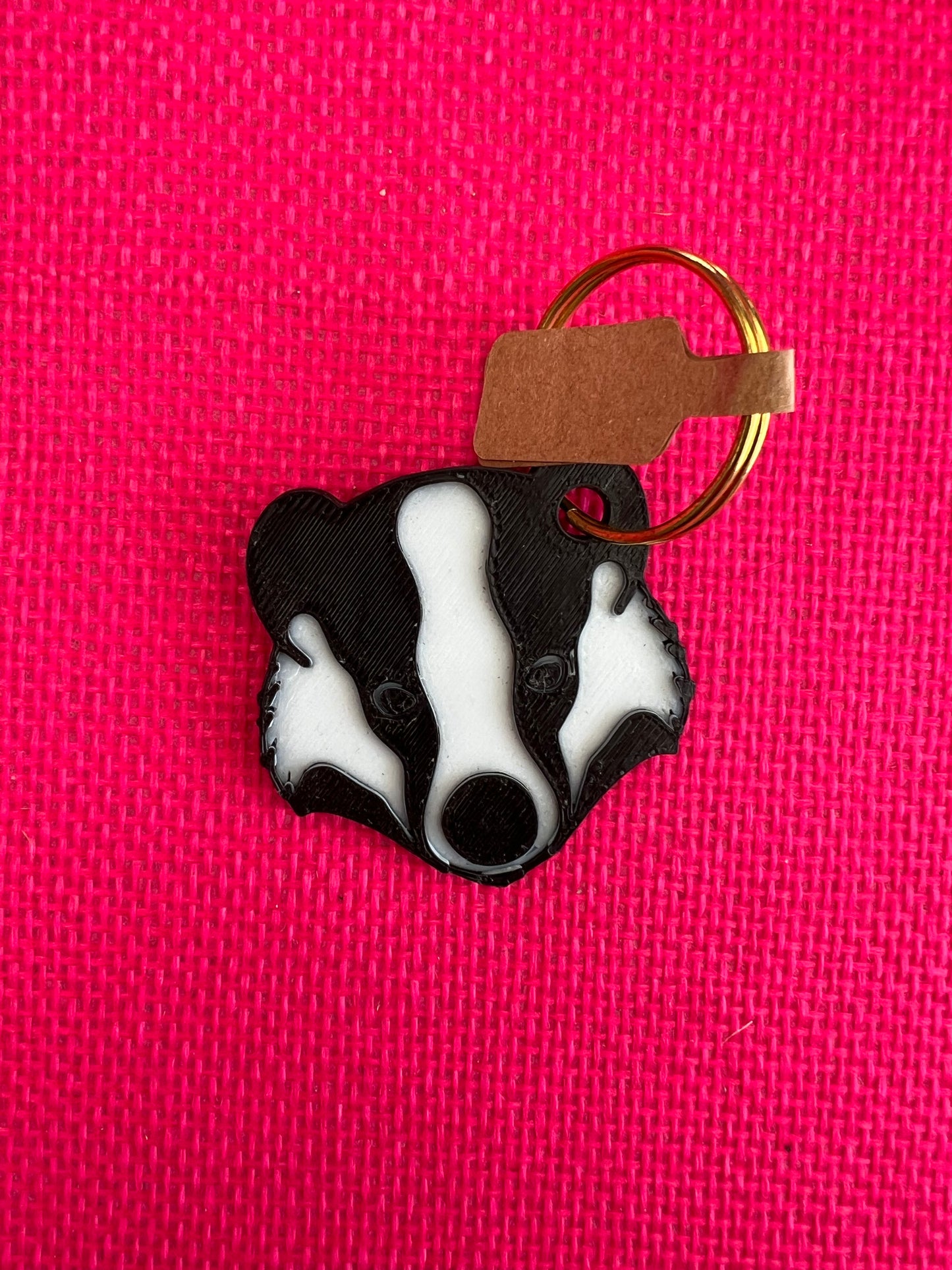 Acrylic Badger Keyring