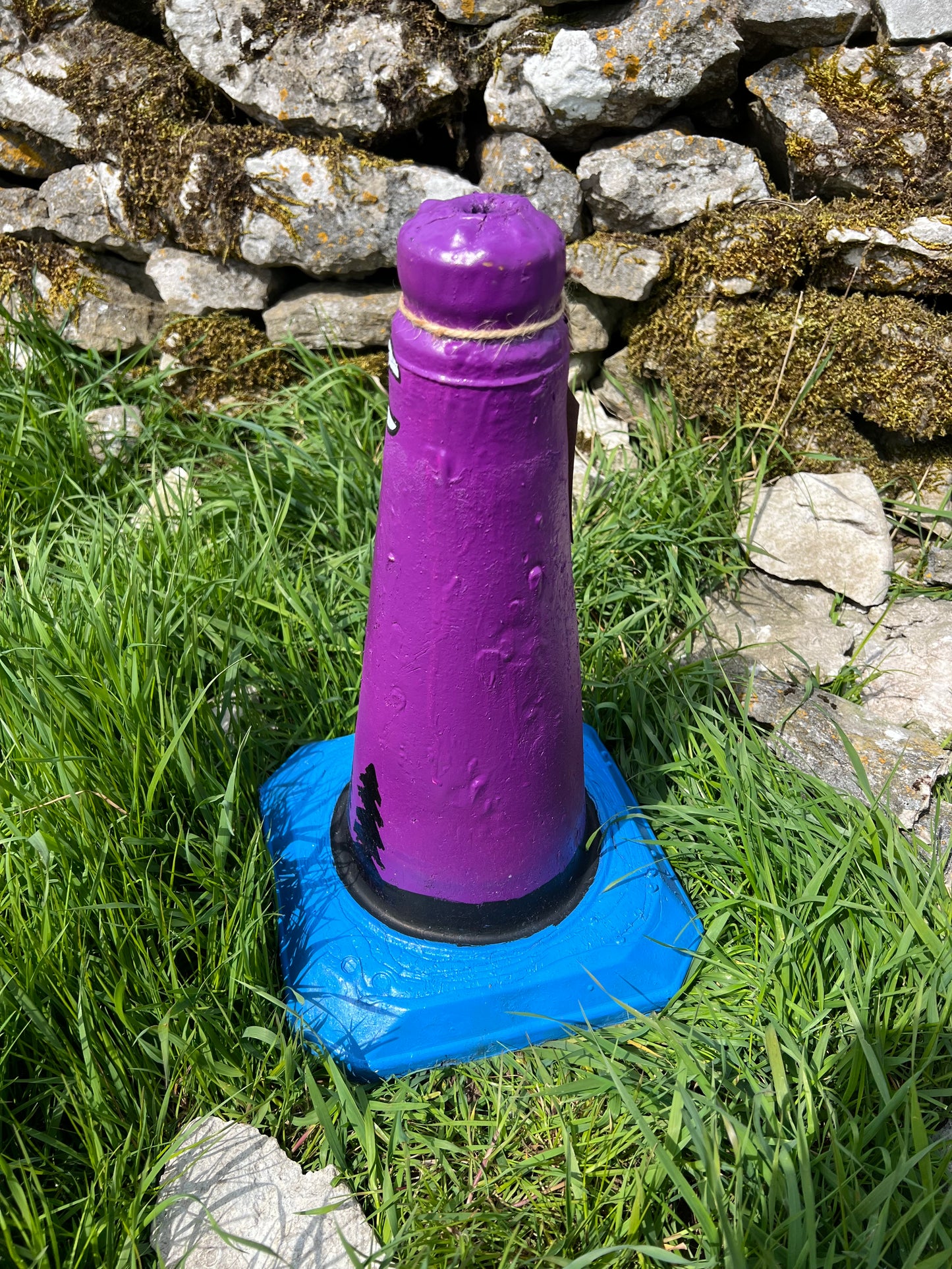 Custom Alien Cow Abduction Road Cone