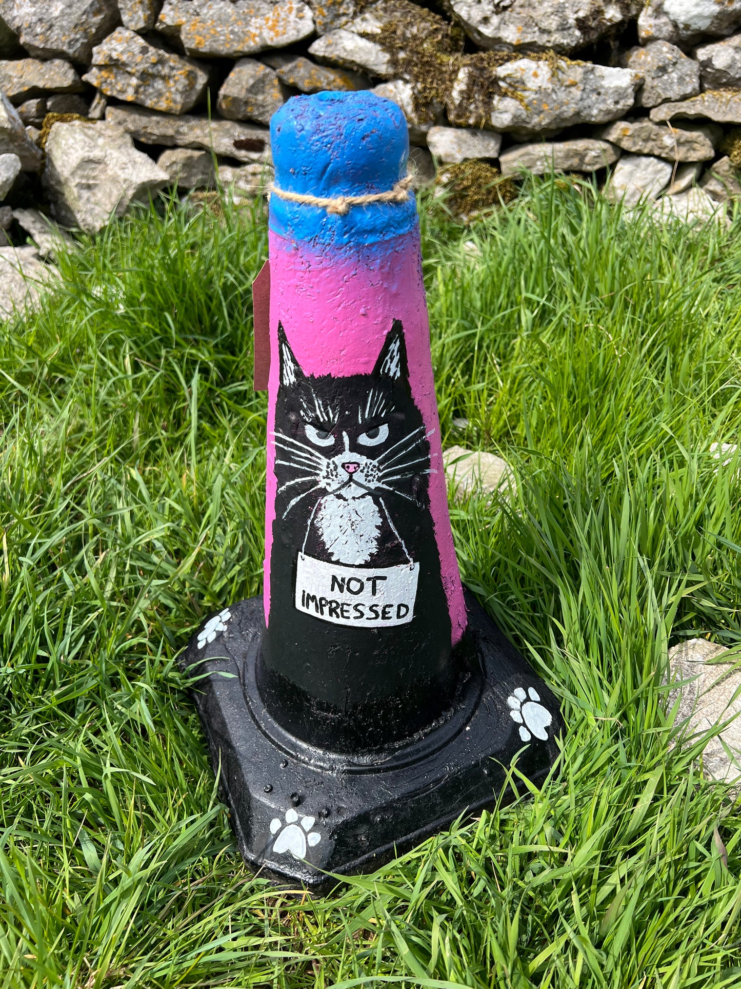 Custom Black Cat Road Cone