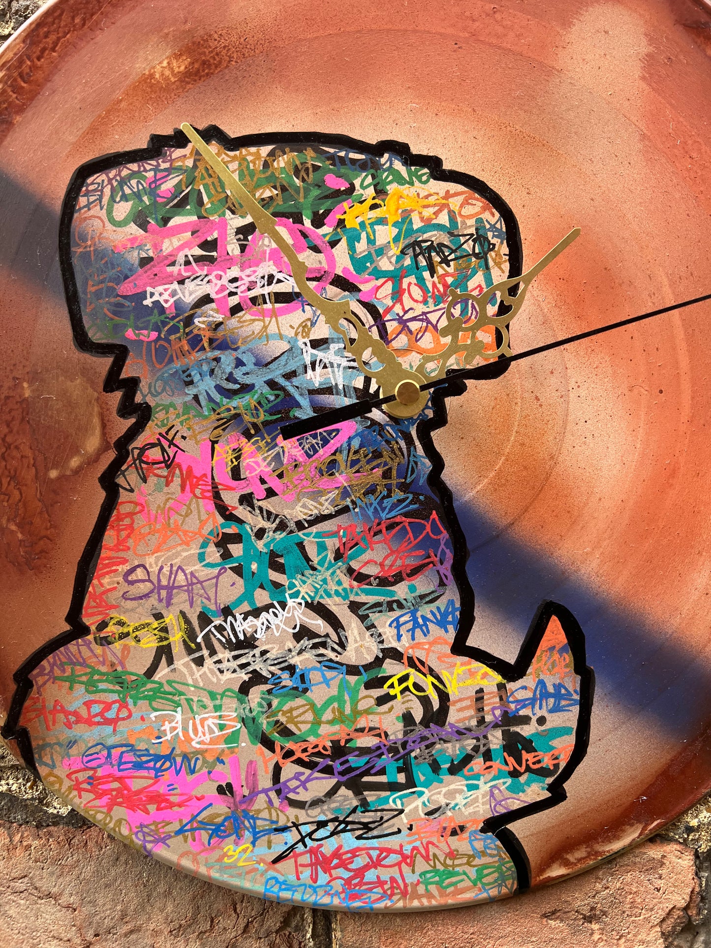 Woof 12” Vinyl Graffiti Clock
