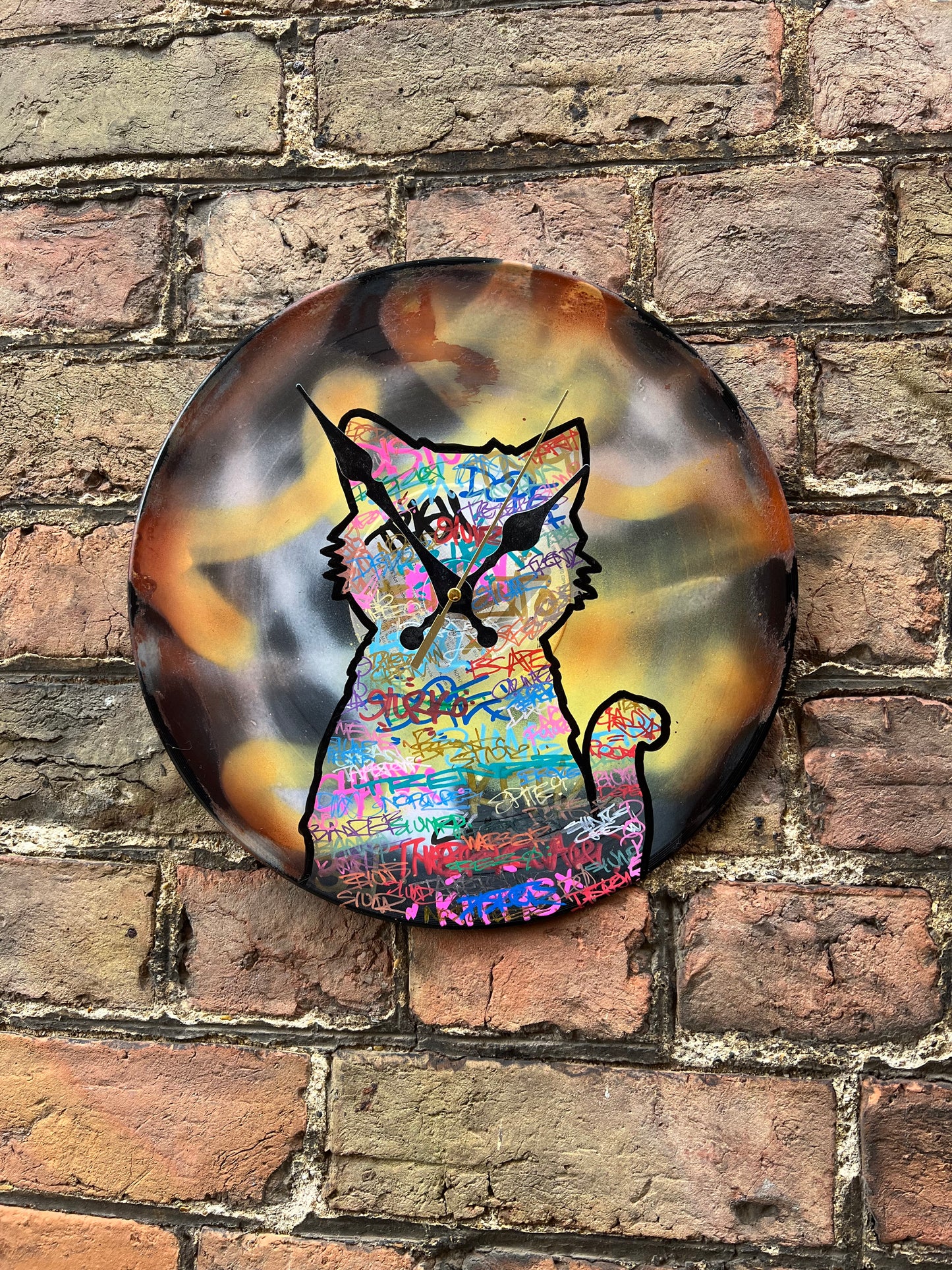 Kitty 12” Vinyl Graffiti Clock