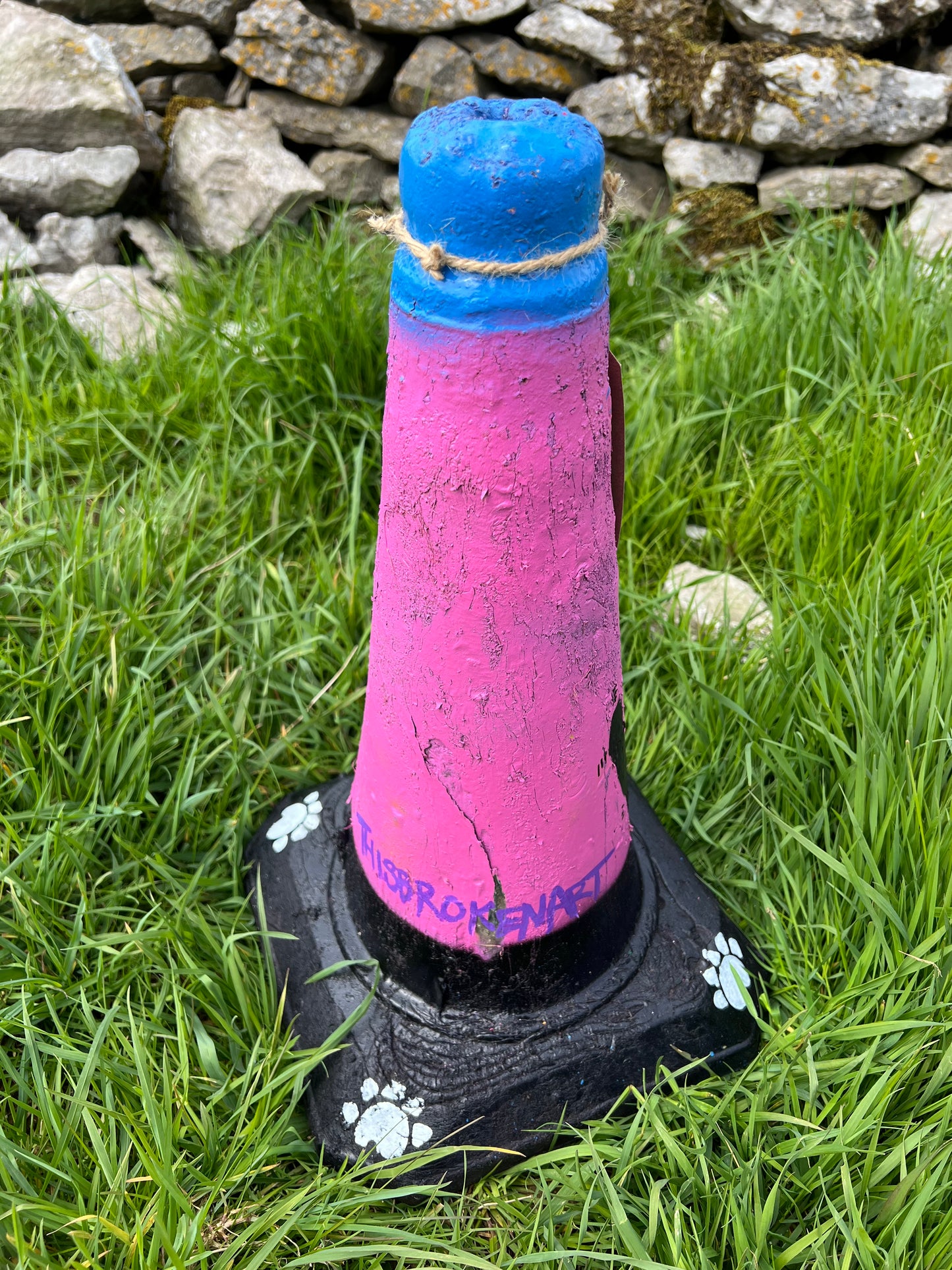 Custom Black Cat Road Cone